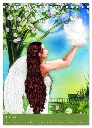 Fantasy Lichtwesen (Tischkalender 2027 DIN A5 hoch), CALVENDO Monatskalender