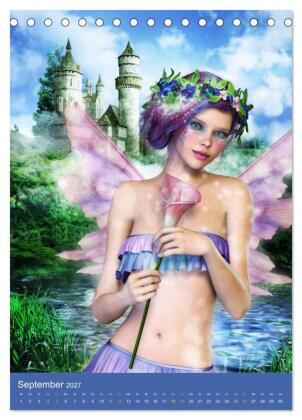 Fantasy Lichtwesen (Tischkalender 2027 DIN A5 hoch), CALVENDO Monatskalender