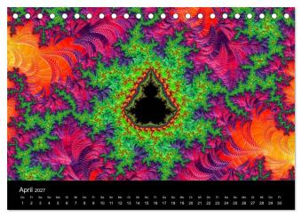 Fraktale - Farben - Formen 2027 (Tischkalender 2027 DIN A5 quer), CALVENDO Monatskalender