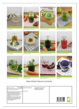 Detox Drinks! Gesund und lecker (hochwertiger Premium Wandkalender 2027 DIN A2 hoch), Kunstdruck in Hochglanz