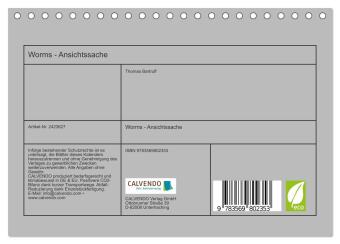 Worms - Ansichtssache (Tischkalender 2027 DIN A5 quer), CALVENDO Monatskalender