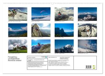 Paragliding - unvergessliche Momente erleben (Wandkalender 2027 DIN A2 quer), CALVENDO Monatskalender