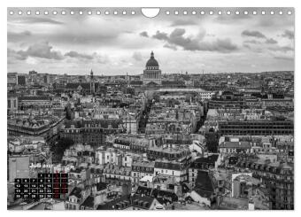 Paris-Impressionen in Schwarz-Weiß (Wandkalender 2027 DIN A4 quer), CALVENDO Monatskalender