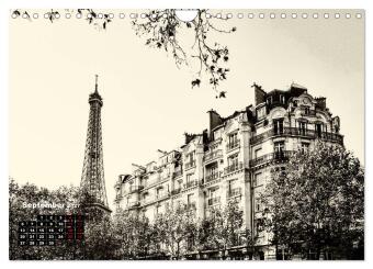 Paris-Impressionen in Schwarz-Weiß (Wandkalender 2027 DIN A4 quer), CALVENDO Monatskalender