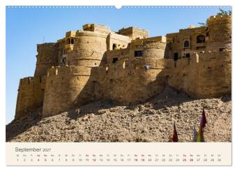 Rajasthan - Architektur im Land der Könige (hochwertiger Premium Wandkalender 2027 DIN A2 quer), Kunstdruck in Hochglanz