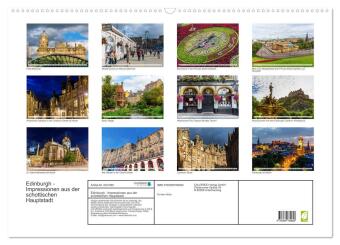 Edinburgh - Impressionen aus der schottischen Hauptstadt (Wandkalender 2027 DIN A2 quer), CALVENDO Monatskalender