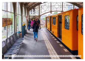U-Bahn - Szenen an U-Bahnstationen in Europa und New York (Wandkalender 2027 DIN A2 quer), CALVENDO Monatskalender