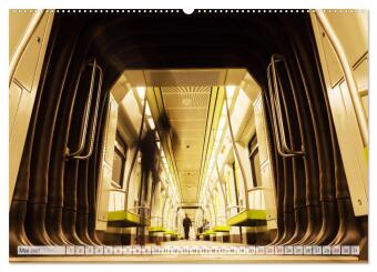 U-Bahn - Szenen an U-Bahnstationen in Europa und New York (Wandkalender 2027 DIN A2 quer), CALVENDO Monatskalender