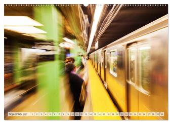 U-Bahn - Szenen an U-Bahnstationen in Europa und New York (Wandkalender 2027 DIN A2 quer), CALVENDO Monatskalender