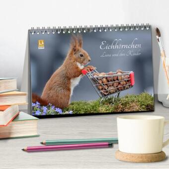 Eichhörnchen Luna und ihre Kinder (Tischkalender 2027 DIN A5 quer), CALVENDO Monatskalender