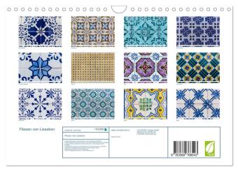 Fliesen von Lissabon (Wandkalender 2027 DIN A4 quer), CALVENDO Monatskalender