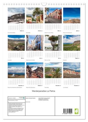 Wanderparadies La Palma (Wandkalender 2027 DIN A3 hoch), CALVENDO Monatskalender