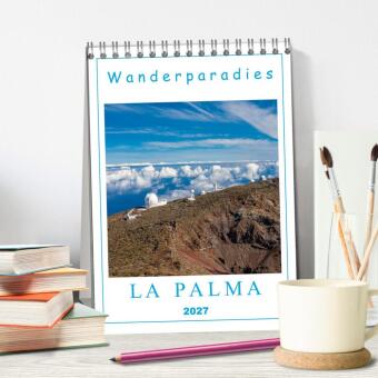 Wanderparadies La Palma (Tischkalender 2027 DIN A5 hoch), CALVENDO Monatskalender