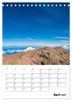 Wanderparadies La Palma (Tischkalender 2027 DIN A5 hoch), CALVENDO Monatskalender