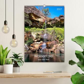 Wasserfälle aus aller Welt (Wandkalender 2027 DIN A2 hoch), CALVENDO Monatskalender