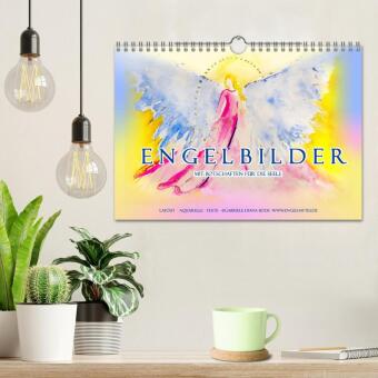 Engelbilder mit Botschaften für die Seele (Wandkalender 2027 DIN A4 quer), CALVENDO Monatskalender