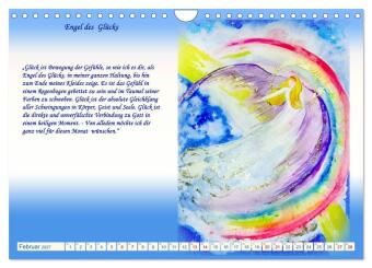 Engelbilder mit Botschaften für die Seele (Wandkalender 2027 DIN A4 quer), CALVENDO Monatskalender