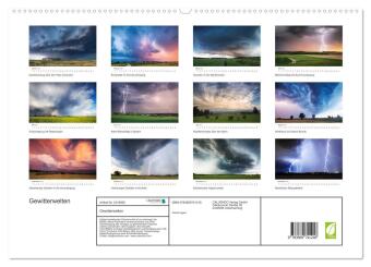 Gewitterwelten (hochwertiger Premium Wandkalender 2027 DIN A2 quer), Kunstdruck in Hochglanz