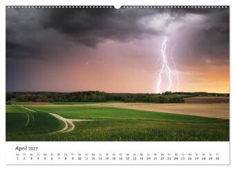 Gewitterwelten (hochwertiger Premium Wandkalender 2027 DIN A2 quer), Kunstdruck in Hochglanz