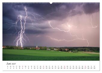 Gewitterwelten (hochwertiger Premium Wandkalender 2027 DIN A2 quer), Kunstdruck in Hochglanz