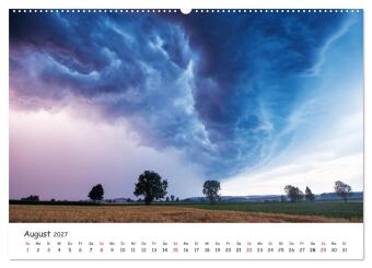 Gewitterwelten (hochwertiger Premium Wandkalender 2027 DIN A2 quer), Kunstdruck in Hochglanz