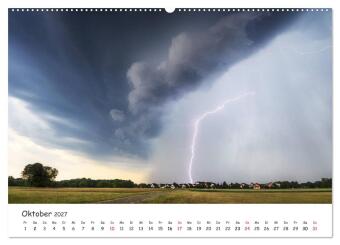 Gewitterwelten (hochwertiger Premium Wandkalender 2027 DIN A2 quer), Kunstdruck in Hochglanz