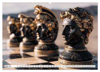 Schach - Wenn Schachfiguren Charakter zeigen (hochwertiger Premium Wandkalender 2027 DIN A2 quer), Kunstdruck in Hochglanz