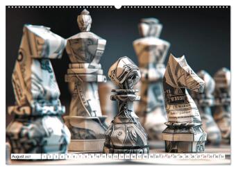 Schach - Wenn Schachfiguren Charakter zeigen (hochwertiger Premium Wandkalender 2027 DIN A2 quer), Kunstdruck in Hochglanz