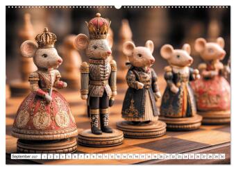 Schach - Wenn Schachfiguren Charakter zeigen (hochwertiger Premium Wandkalender 2027 DIN A2 quer), Kunstdruck in Hochglanz