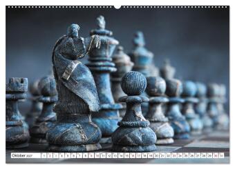 Schach - Wenn Schachfiguren Charakter zeigen (hochwertiger Premium Wandkalender 2027 DIN A2 quer), Kunstdruck in Hochglanz