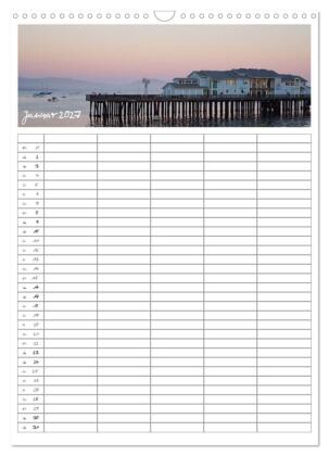 Kalifornien - Familienplaner 2027 (Wandkalender 2027 DIN A3 hoch), CALVENDO Monatskalender