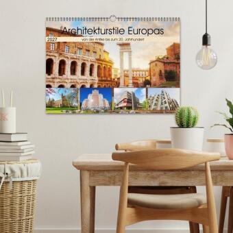 Architekturstile Europas - von der Antike bis zum 20. Jahrhundert (Wandkalender 2027 DIN A3 quer), CALVENDO Monatskalender
