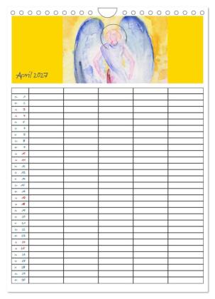 Engelhafter Familienplaner (Wandkalender 2027 DIN A4 hoch), CALVENDO Monatskalender