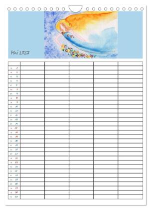 Engelhafter Familienplaner (Wandkalender 2027 DIN A4 hoch), CALVENDO Monatskalender