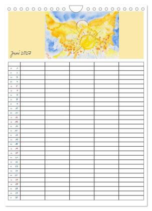 Engelhafter Familienplaner (Wandkalender 2027 DIN A4 hoch), CALVENDO Monatskalender