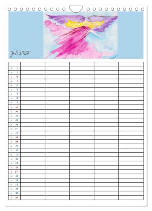 Engelhafter Familienplaner (Wandkalender 2027 DIN A4 hoch), CALVENDO Monatskalender