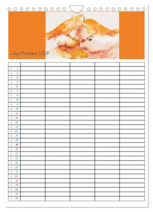 Engelhafter Familienplaner (Wandkalender 2027 DIN A4 hoch), CALVENDO Monatskalender