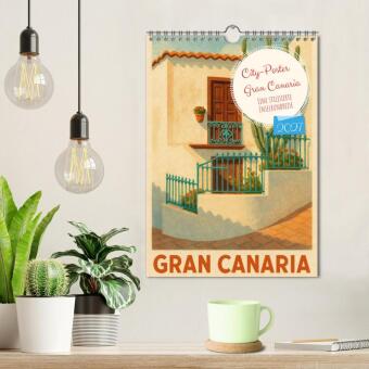 City Poster Gran Canaria (Wandkalender 2027 DIN A4 hoch), CALVENDO Monatskalender