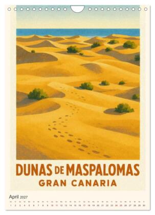 City Poster Gran Canaria (Wandkalender 2027 DIN A4 hoch), CALVENDO Monatskalender