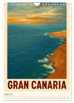 City Poster Gran Canaria (Wandkalender 2027 DIN A4 hoch), CALVENDO Monatskalender