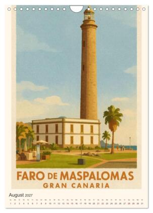City Poster Gran Canaria (Wandkalender 2027 DIN A4 hoch), CALVENDO Monatskalender