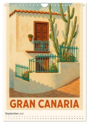 City Poster Gran Canaria (Wandkalender 2027 DIN A4 hoch), CALVENDO Monatskalender