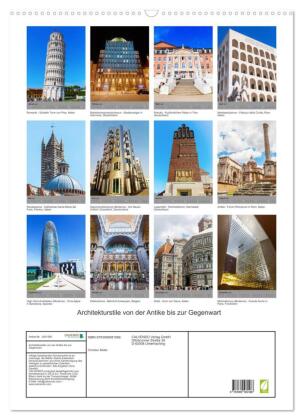 Architekturstile von der Antike bis zur Gegenwart (Wandkalender 2027 DIN A2 hoch), CALVENDO Monatskalender