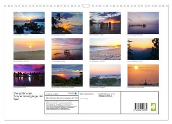 Die schönsten Sonnenuntergänge der Welt (Wandkalender 2027 DIN A3 quer), CALVENDO Monatskalender