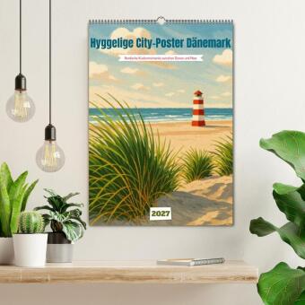 Hyggelige City-Poster Dänemark (Wandkalender 2027 DIN A2 hoch), CALVENDO Monatskalender