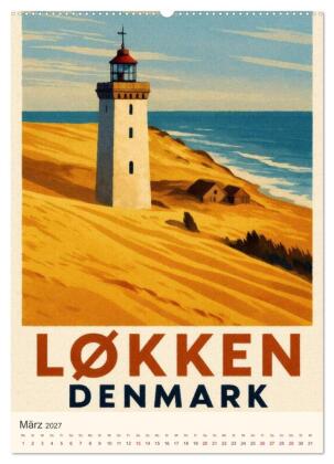 Hyggelige City-Poster Dänemark (Wandkalender 2027 DIN A2 hoch), CALVENDO Monatskalender