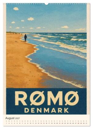 Hyggelige City-Poster Dänemark (Wandkalender 2027 DIN A2 hoch), CALVENDO Monatskalender