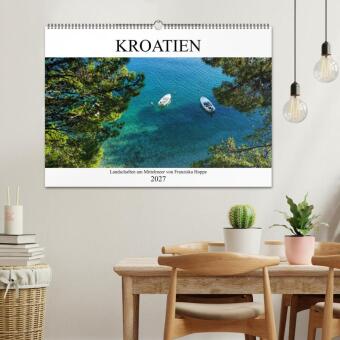 Kroatien - Landschaften am Mittelmeer (Wandkalender 2027 DIN A2 quer), CALVENDO Monatskalender