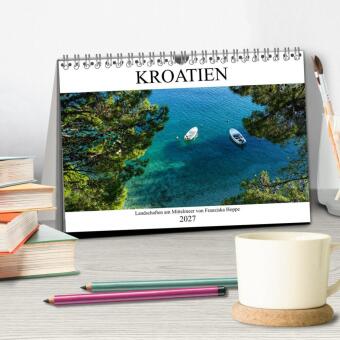 Kroatien - Landschaften am Mittelmeer (Tischkalender 2027 DIN A5 quer), CALVENDO Monatskalender