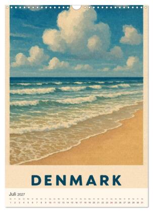 Hyggelige City-Poster Dänemark (Wandkalender 2027 DIN A3 hoch), CALVENDO Monatskalender